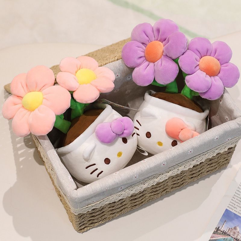 Plant Pot - ตุ๊กตาผ้า Hello Kitty ของแท้ พร้อมป้ายแท็ก ขนาด