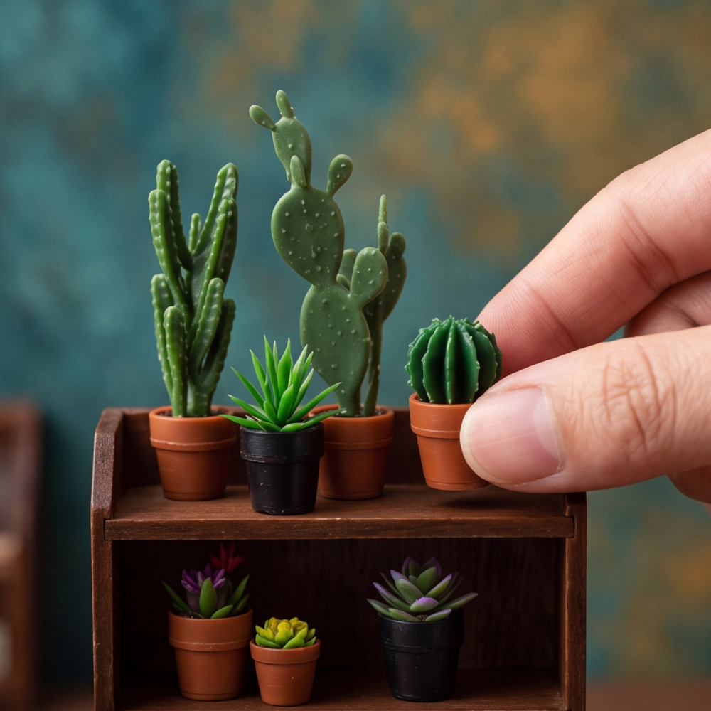 8 ชิ้น ต้นไม้กระถางพลาสติกจิ๋ว - Succulent Set บทวิจารณ์และราคา
